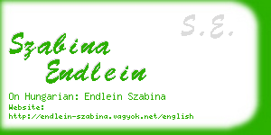 szabina endlein business card